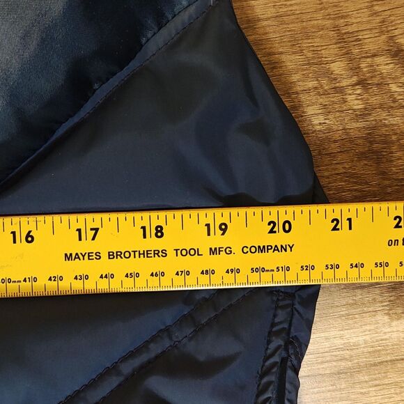 VINTAGE Obermeyer Vest Womens Large Navy Down Puffer Snap Front Ski Chevron 80s - Picture 12 of 15